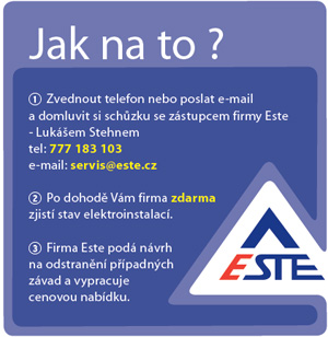 ESTE - Petr Stehno - elektromontáže, elektroinstalace, výroba rozvaděčů - Jak na to?
